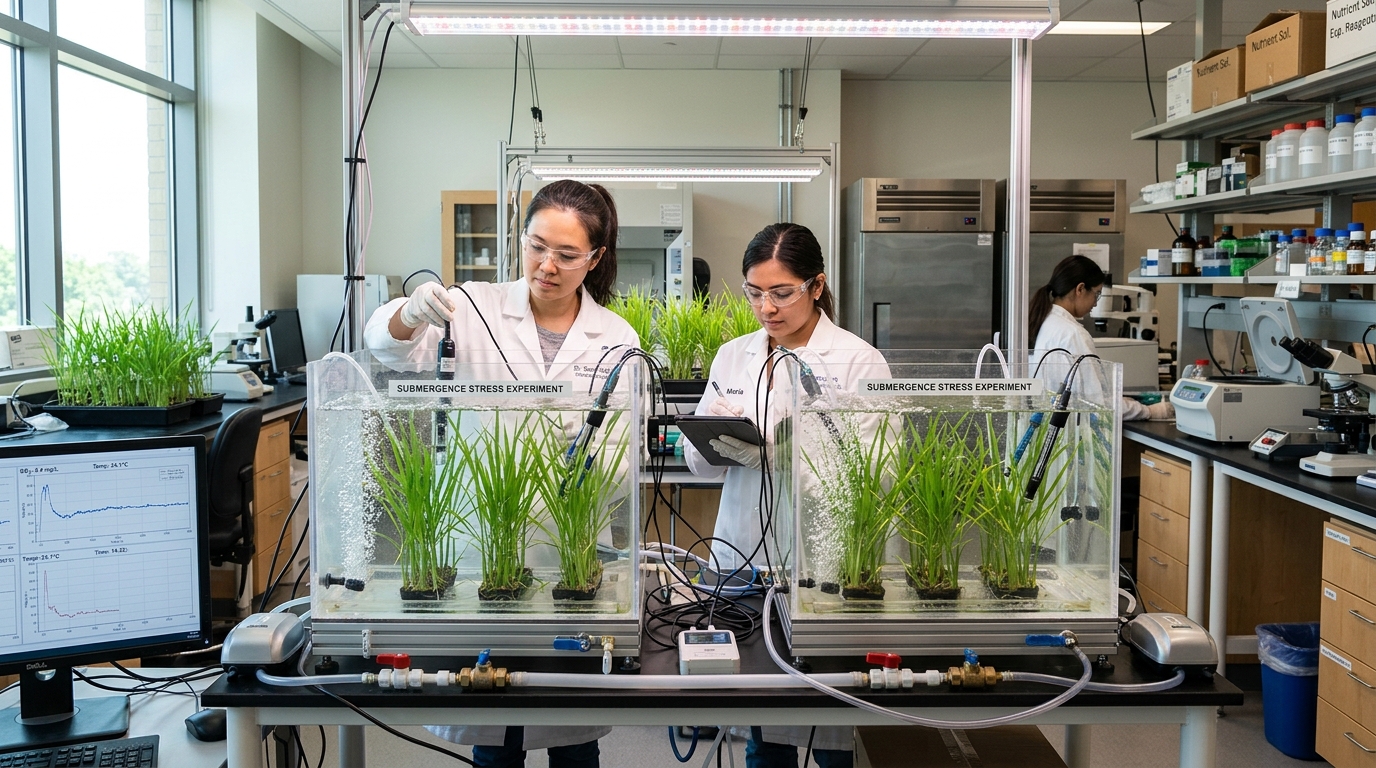 Silicon-Nanoparticle Mediated Submergence Tolerance in Rice